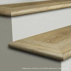 French Oak Alturas 0.944 in. Thickness X 4.527 in. Width X 94.48 in. Length Vinyl Flush Stair Nose Molding by Malibu Wide Plank 7 French Oak Alturas 0.944 in. Thickness X 4.527 in. Width X 94.48 in. Length Vinyl Flush Stair Nose Molding by Malibu Wide Plank -Malibu Wide Plank Shop alturas malibu wide plank vinyl trim hdmvcl999 fsn c3 1000