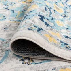 Dynamic Medallion Aqua 8 ft. x 10 ft. Indoor Area Rug by Tayse Rugs 15 Dynamic Medallion Aqua 8 ft. x 10 ft. Indoor Area Rug by Tayse Rugs -Malibu Wide Plank Shop aqua tayse rugs area rugs dyn1419 8x10 1f 1000