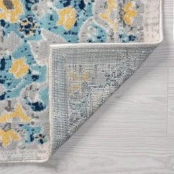 Dynamic Medallion Aqua 8 ft. x 10 ft. Indoor Area Rug by Tayse Rugs 14 Dynamic Medallion Aqua 8 ft. x 10 ft. Indoor Area Rug by Tayse Rugs -Malibu Wide Plank Shop aqua tayse rugs area rugs dyn1419 8x10 4f 1000