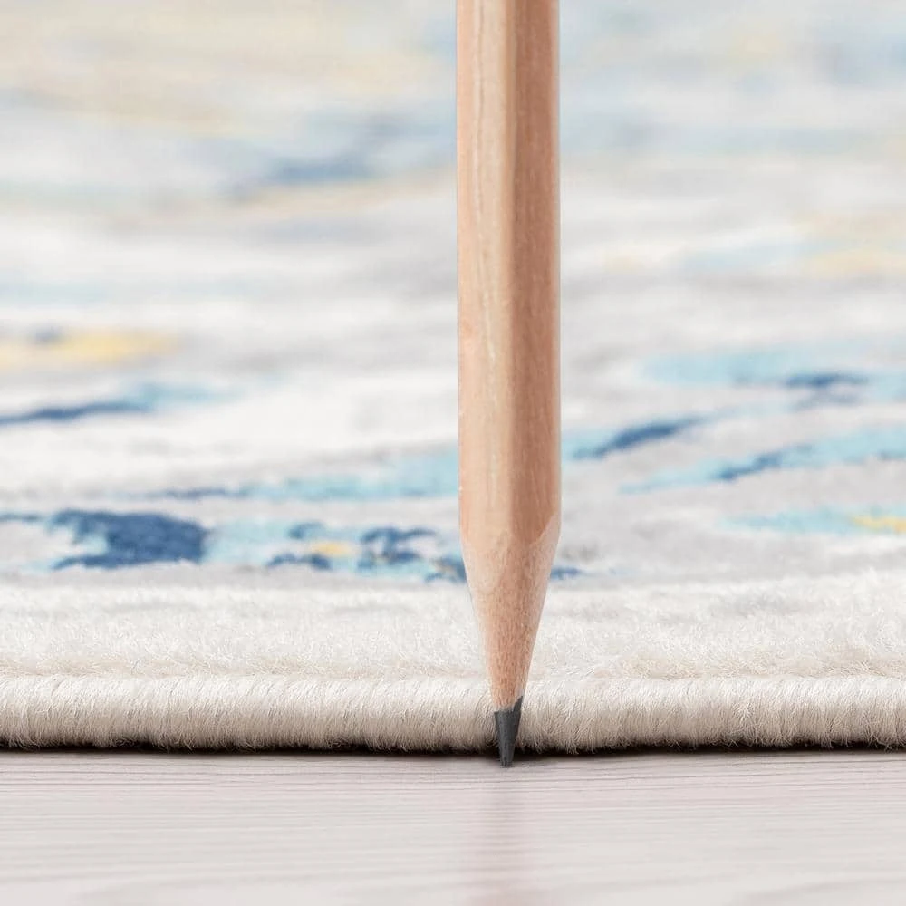 Dynamic Medallion Aqua 8 ft. x 10 ft. Indoor Area Rug by Tayse Rugs 4 Dynamic Medallion Aqua 8 ft. x 10 ft. Indoor Area Rug by Tayse Rugs - Image 2