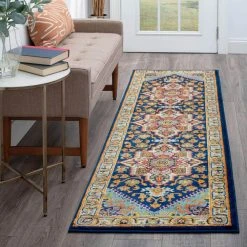 Generation Oriental Aqua 2 ft. x 10 ft. Indoor Runner Rug by Tayse Rugs -Malibu Wide Plank Shop aqua tayse rugs area rugs gen1302 2x10 31 1000