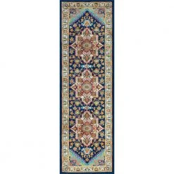 Generation Oriental Aqua 2 ft. x 10 ft. Indoor Runner Rug by Tayse Rugs