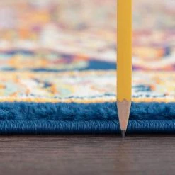 Generation Oriental Aqua 2 ft. x 10 ft. Indoor Runner Rug by Tayse Rugs -Malibu Wide Plank Shop aqua tayse rugs area rugs gen1302 2x10 c3 1000