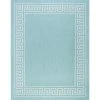 Eco Greek Key Aqua 8 ft. x 10 ft. Indoor/Outdoor Area Rug by Tayse Rugs -Malibu Wide Plank Shop aqua tayse rugs outdoor rugs eco1006 8x10 64 1000