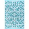 Sunset Scroll Aqua 6 ft. x 9 ft. Indoor/Outdoor Area Rug by Tayse Rugs 2 Sunset Scroll Aqua 6 ft. x 9 ft. Indoor/Outdoor Area Rug by Tayse Rugs -Malibu Wide Plank Shop aqua tayse rugs outdoor rugs sun1601 6x9 64 1000