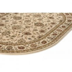 Elegance Floral Beige 7 ft. x 10ft. Oval Indoor Area Rug by Tayse Rugs -Malibu Wide Plank Shop beige tayse rugs area rugs 5142 ivory 7x10 oval c3 1000