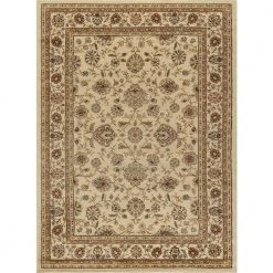 Elegance Floral Beige 8 ft. x 10 ft. Indoor Area Rug by Tayse Rugs