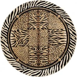 Festival Beige 5 ft. x 5 ft. Round Area Rug by Tayse Rugs