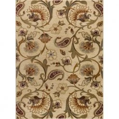 Impressions Ivory 8 ft. x 10 ft. Transitional Area Rug by Tayse Rugs