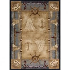 Nature Beige 5 ft. x 8 ft. Lodge Area Rug by Tayse Rugs