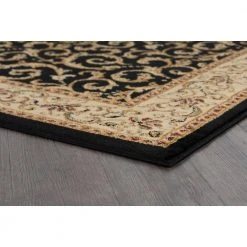 Elegance Oriental Black 9 ft. x 13 ft. Indoor Area Rug by Tayse Rugs -Malibu Wide Plank Shop black tayse rugs area rugs 5403 black 9x13 1f 1000