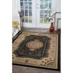 Sensation Oriental Black 11 ft. x 15 ft. Indoor Area Rug by Tayse Rugs 19 Sensation Oriental Black 11 ft. x 15 ft. Indoor Area Rug by Tayse Rugs -Malibu Wide Plank Shop black tayse rugs area rugs sns4673 11x15 31 1000