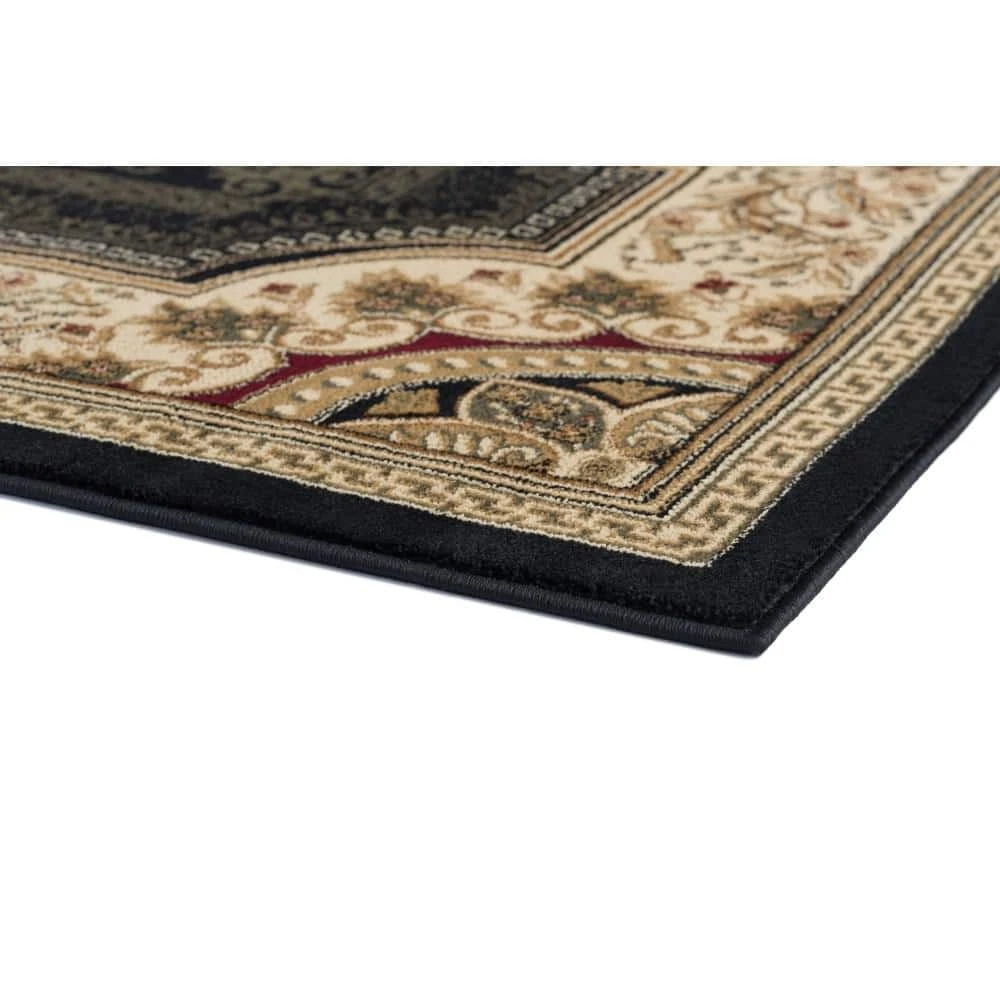 Sensation Oriental Black 11 ft. x 15 ft. Indoor Area Rug by Tayse Rugs 6 Sensation Oriental Black 11 ft. x 15 ft. Indoor Area Rug by Tayse Rugs - Image 4