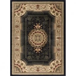 Sensation Oriental Black 11 ft. x 15 ft. Indoor Area Rug by Tayse Rugs