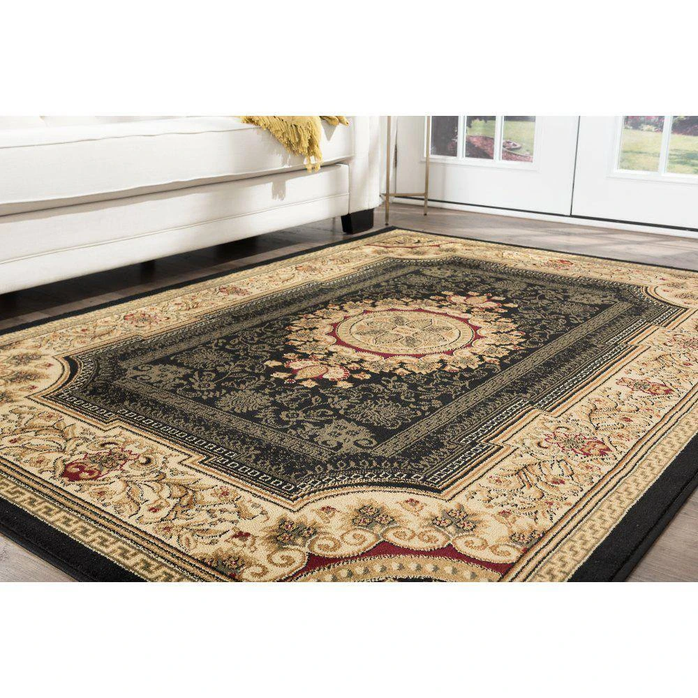 Sensation Oriental Black 11 ft. x 15 ft. Indoor Area Rug by Tayse Rugs 10 Sensation Oriental Black 11 ft. x 15 ft. Indoor Area Rug by Tayse Rugs - Image 8