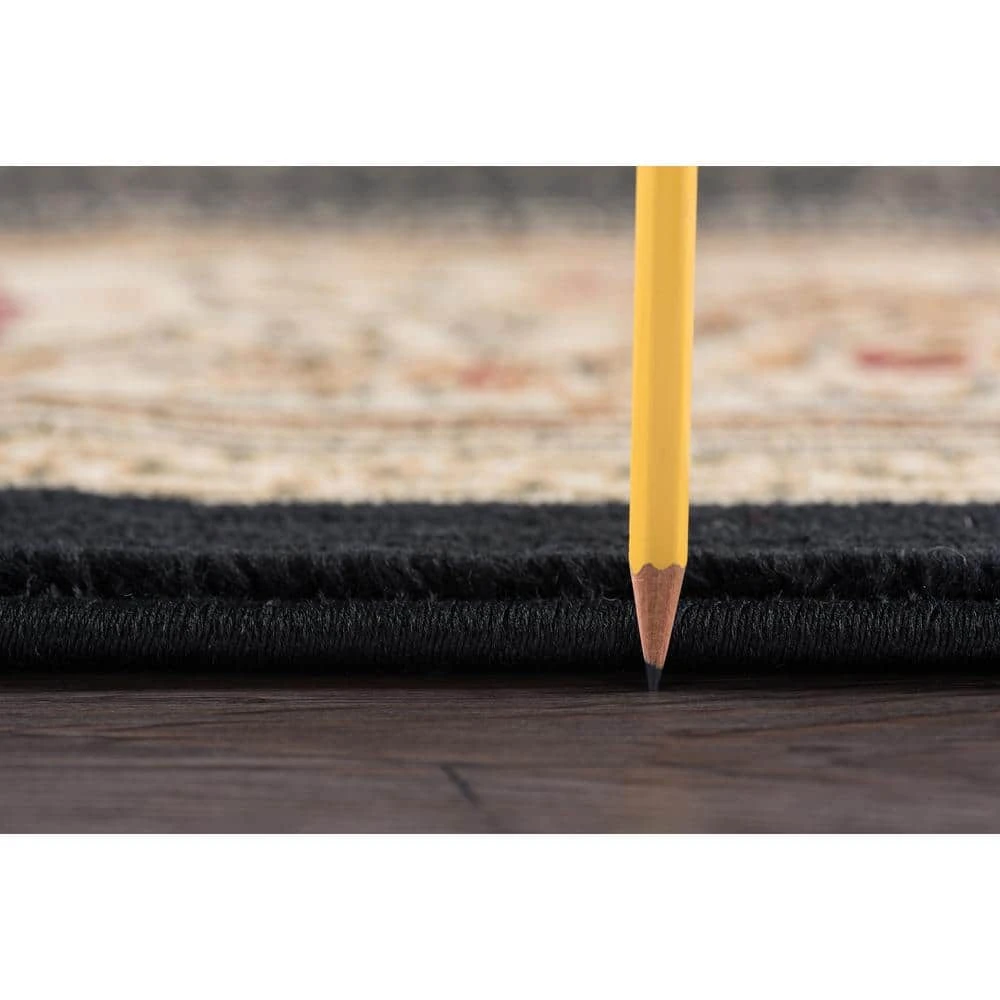 Sensation Oriental Black 11 ft. x 15 ft. Indoor Area Rug by Tayse Rugs 4 Sensation Oriental Black 11 ft. x 15 ft. Indoor Area Rug by Tayse Rugs - Image 2