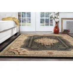 Sensation Oriental Black 11 ft. x 15 ft. Indoor Area Rug by Tayse Rugs 17 Sensation Oriental Black 11 ft. x 15 ft. Indoor Area Rug by Tayse Rugs -Malibu Wide Plank Shop black tayse rugs area rugs sns4673 11x15 fa 1000