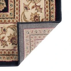 Sensation Border Black 2 ft. x 10 ft. Indoor Runner Rug by Tayse Rugs -Malibu Wide Plank Shop black tayse rugs area rugs sns4723 2x10 4f 1000