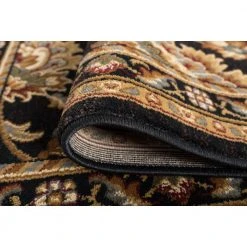 Sensation Border Black 8 ft. x 11 ft. Indoor Area Rug by Tayse Rugs -Malibu Wide Plank Shop black tayse rugs area rugs sns4853 8x11 44 1000