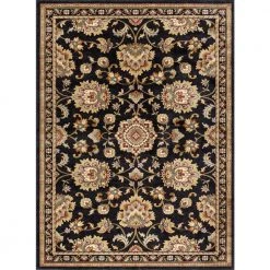 Sensation Border Black 8 ft. x 11 ft. Indoor Area Rug by Tayse Rugs