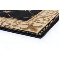 Sensation Border Black 2 ft. x 10 ft. Indoor Runner Rug by Tayse Rugs -Malibu Wide Plank Shop black tayse rugs area rugs sns4883 2x10 4f 1000