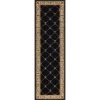 Sensation Border Black 2 ft. x 10 ft. Indoor Runner Rug by Tayse Rugs