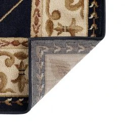 Sensation Border Black 5 ft. x 8 ft. Indoor Area Rug by Tayse Rugs 15 Sensation Border Black 5 ft. x 8 ft. Indoor Area Rug by Tayse Rugs -Malibu Wide Plank Shop black tayse rugs area rugs sns4883 5x8 1f 1000