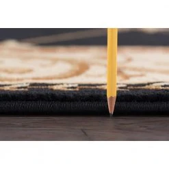 Sensation Border Black 5 ft. x 8 ft. Indoor Area Rug by Tayse Rugs 13 Sensation Border Black 5 ft. x 8 ft. Indoor Area Rug by Tayse Rugs -Malibu Wide Plank Shop black tayse rugs area rugs sns4883 5x8 c3 1000