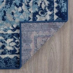 Diamond Damask Blue 9 ft. x 12 ft. Indoor Area Rug by Tayse Rugs -Malibu Wide Plank Shop blue tayse rugs area rugs dia1201 9x12 4f 1000