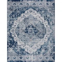Diamond Medallion Blue 8 ft. x 10 ft. Indoor Area Rug by Tayse Rugs