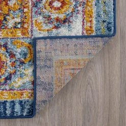 Diamond Medallion Blue 8 ft. x 10 ft. Indoor Area Rug by Tayse Rugs -Malibu Wide Plank Shop blue tayse rugs area rugs dia1900 8x10 4f 1000