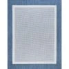 Eco Solid Border Blue 8 ft. x 10 ft. Indoor/Outdoor Area Rug by Tayse Rugs