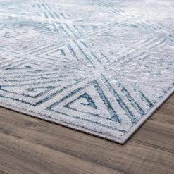 Grace Abstract Blue 9 ft. x 12 ft. Indoor Area Rug by Tayse Rugs -Malibu Wide Plank Shop blue tayse rugs area rugs grc1006 9x12 c3 1000