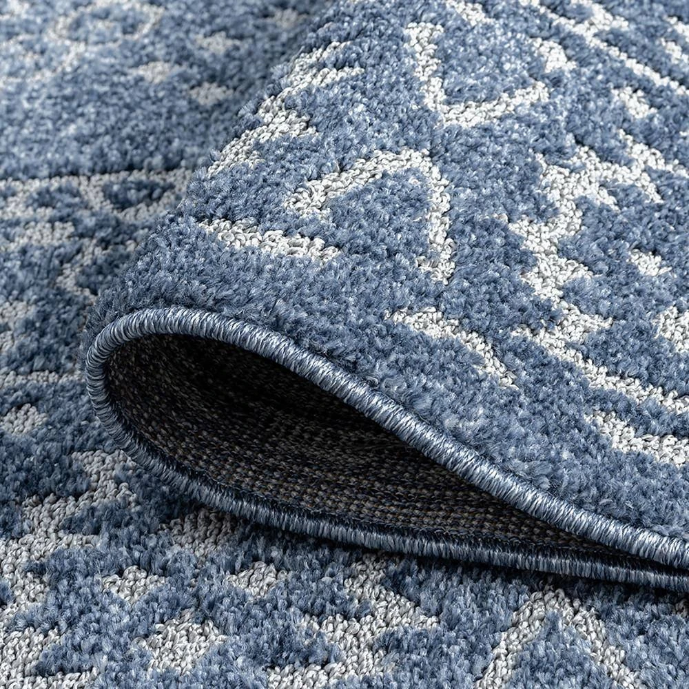 Maya Oriental Blue 9 ft. x 12 ft. Indoor Area Rug by Tayse Rugs 7 Maya Oriental Blue 9 ft. x 12 ft. Indoor Area Rug by Tayse Rugs - Image 5