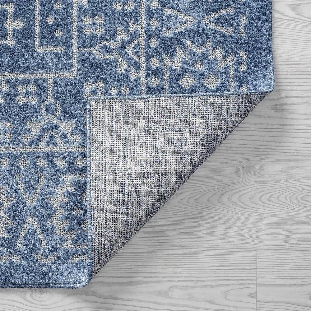 Maya Oriental Blue 9 ft. x 12 ft. Indoor Area Rug by Tayse Rugs 6 Maya Oriental Blue 9 ft. x 12 ft. Indoor Area Rug by Tayse Rugs - Image 4