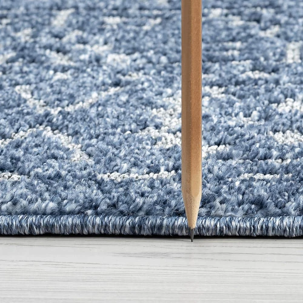 Maya Oriental Blue 9 ft. x 12 ft. Indoor Area Rug by Tayse Rugs 4 Maya Oriental Blue 9 ft. x 12 ft. Indoor Area Rug by Tayse Rugs - Image 2