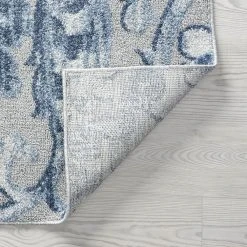 Maya Floral Blue 9 ft. x 12 ft. Indoor Area Rug by Tayse Rugs -Malibu Wide Plank Shop blue tayse rugs area rugs may1406 9x12 4f 1000