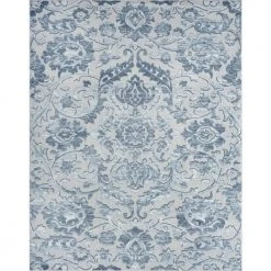 Maya Floral Blue 9 ft. x 12 ft. Indoor Area Rug by Tayse Rugs