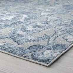 Maya Floral Blue 9 ft. x 12 ft. Indoor Area Rug by Tayse Rugs -Malibu Wide Plank Shop blue tayse rugs area rugs may1406 9x12 c3 1000
