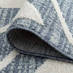 Monaco Moroccan Blue 8 ft. x 10 ft. Indoor Area Rug by Tayse Rugs -Malibu Wide Plank Shop blue tayse rugs area rugs mnc1206 8x10 1f 1000