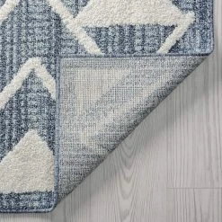 Monaco Moroccan Blue 8 ft. x 10 ft. Indoor Area Rug by Tayse Rugs -Malibu Wide Plank Shop blue tayse rugs area rugs mnc1206 8x10 4f 1000