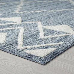 Monaco Moroccan Blue 8 ft. x 10 ft. Indoor Area Rug by Tayse Rugs -Malibu Wide Plank Shop blue tayse rugs area rugs mnc1206 8x10 c3 1000