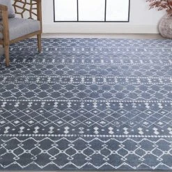 Nexus Geometric Blue 9 ft. x 12 ft. Indoor Area Rug by Tayse Rugs -Malibu Wide Plank Shop blue tayse rugs area rugs nex1001 9x12 31 1000