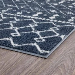 Nexus Geometric Blue 9 ft. x 12 ft. Indoor Area Rug by Tayse Rugs -Malibu Wide Plank Shop blue tayse rugs area rugs nex1001 9x12 c3 1000
