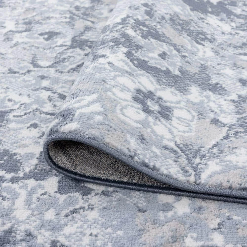 Nexus Floral Blue 8 ft. x 10 ft. Indoor Area Rug by Tayse Rugs 7 Nexus Floral Blue 8 ft. x 10 ft. Indoor Area Rug by Tayse Rugs - Image 5