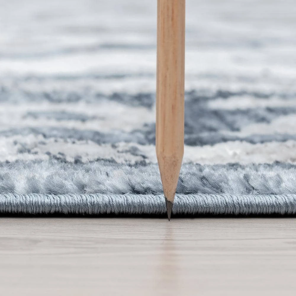 Nexus Medallion Blue 8 ft. x 10 ft. Indoor Area Rug by Tayse Rugs 4 Nexus Medallion Blue 8 ft. x 10 ft. Indoor Area Rug by Tayse Rugs - Image 2