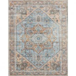 Parker Persian Blue 8 ft. x 10 ft. Machine Washable Indoor Area Rug by Tayse Rugs