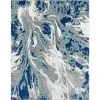 Timeless Abstract Blue 8 ft. x 10 ft. Indoor Area Rug by Tayse Rugs -Malibu Wide Plank Shop blue tayse rugs area rugs tml1106 8x10 64 1000