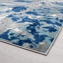 Timeless Abstract Blue 8 ft. x 10 ft. Indoor Area Rug by Tayse Rugs -Malibu Wide Plank Shop blue tayse rugs area rugs tml1106 8x10 c3 1000
