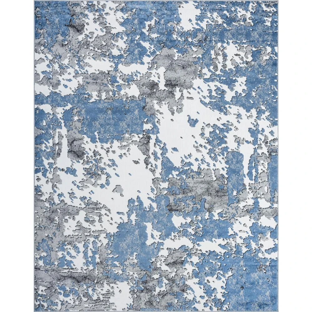 Wyatt Abstract Blue 9 ft. x 12 ft. Indoor Area Rug by Tayse Rugs 3 Wyatt Abstract Blue 9 ft. x 12 ft. Indoor Area Rug by Tayse Rugs
